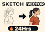 recreate ai generated image, fix flaws and logo to vector